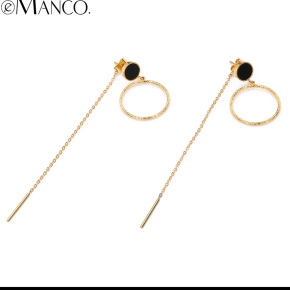 • Callie • Dainty Front-Back Drop Earrings - Picture 2 of 3